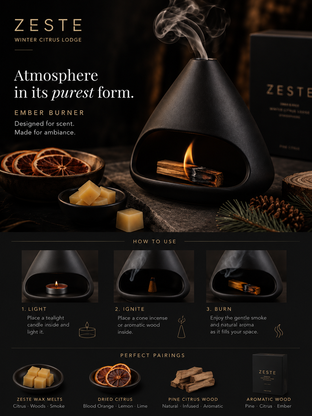 ZESTE ember burner