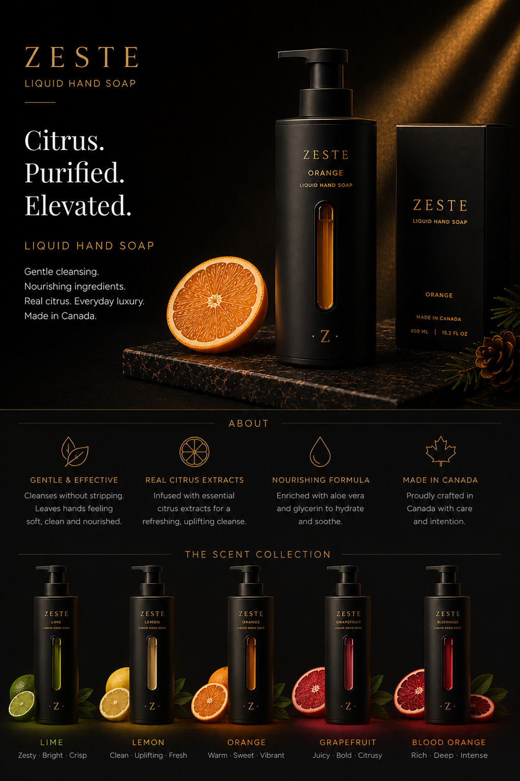 ZESTE liquid hand soap