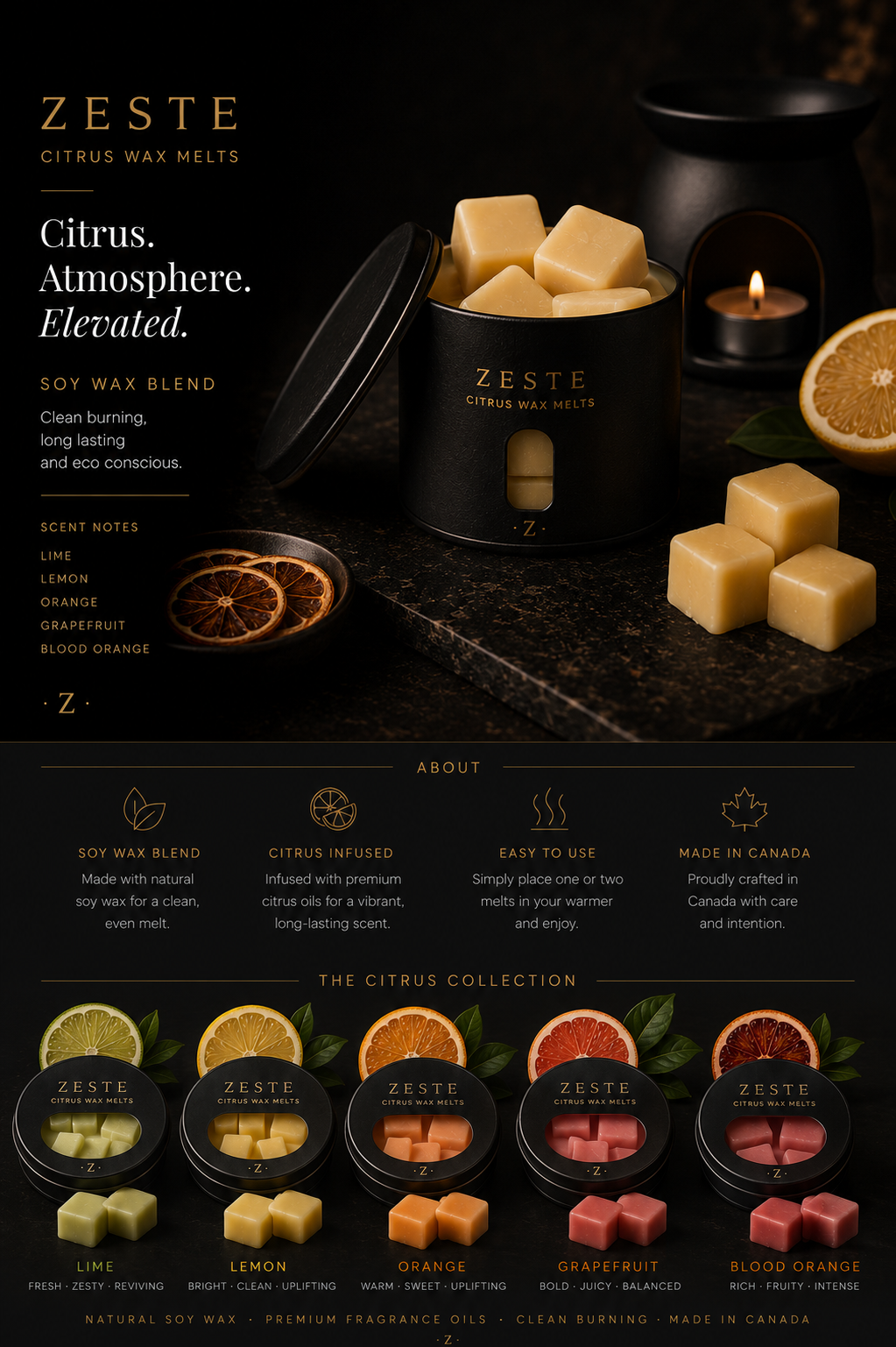 ZESTE citrus wax melts