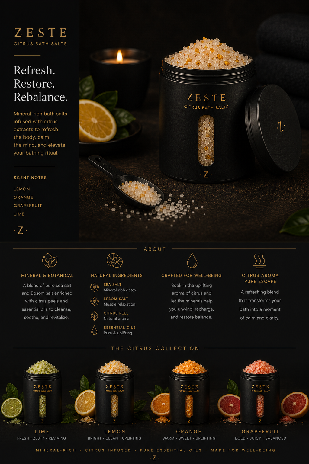 ZESTE citrus bath salts