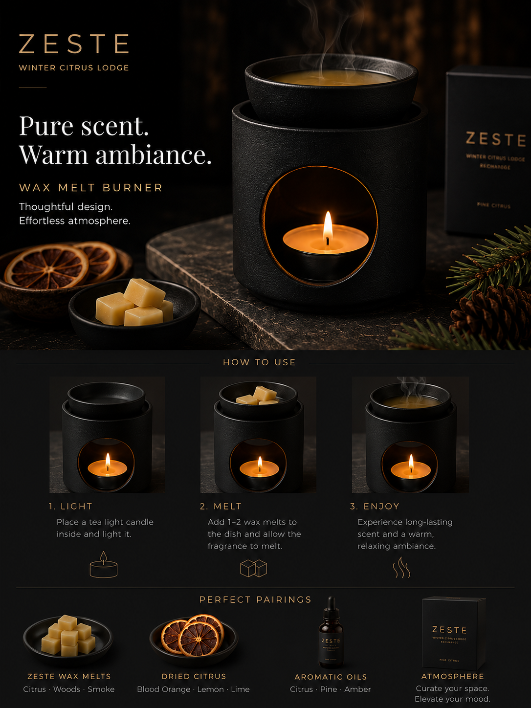 ZESTE wax melt burner